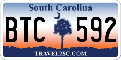 SC license plate BTC592