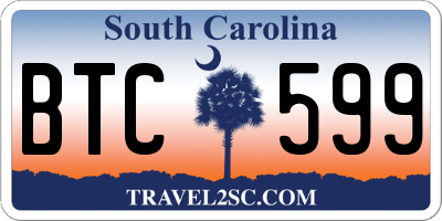 SC license plate BTC599