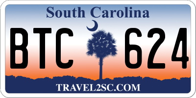 SC license plate BTC624