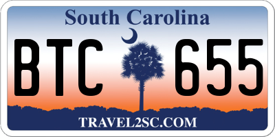 SC license plate BTC655