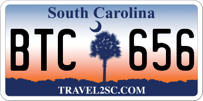SC license plate BTC656