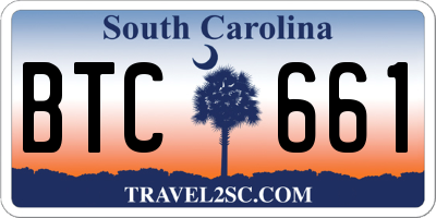 SC license plate BTC661