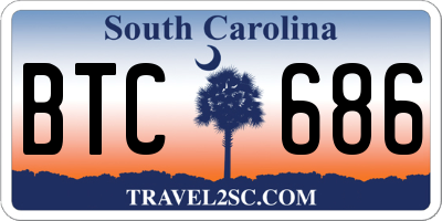 SC license plate BTC686