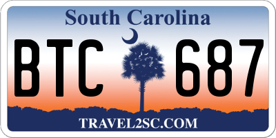 SC license plate BTC687
