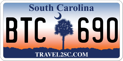 SC license plate BTC690