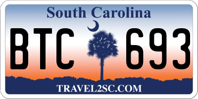 SC license plate BTC693