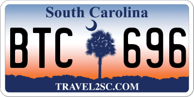 SC license plate BTC696