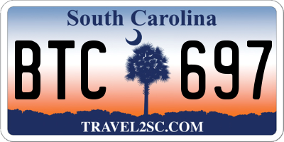 SC license plate BTC697