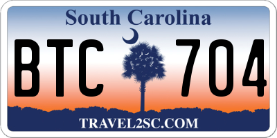 SC license plate BTC704