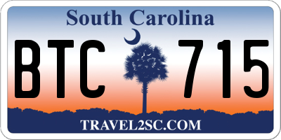 SC license plate BTC715