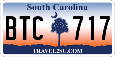 SC license plate BTC717