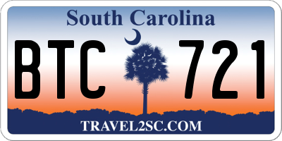 SC license plate BTC721