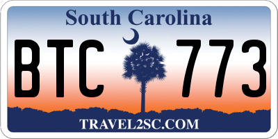 SC license plate BTC773