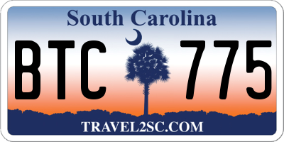 SC license plate BTC775