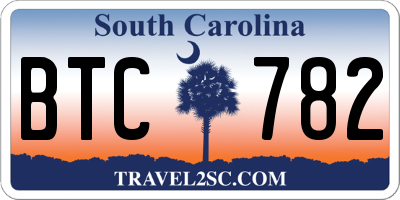 SC license plate BTC782