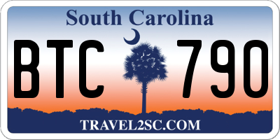 SC license plate BTC790