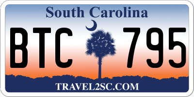 SC license plate BTC795