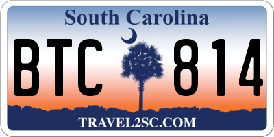 SC license plate BTC814