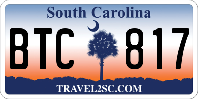 SC license plate BTC817