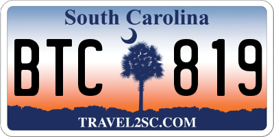 SC license plate BTC819