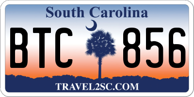 SC license plate BTC856