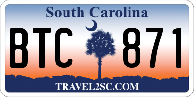 SC license plate BTC871