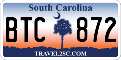 SC license plate BTC872