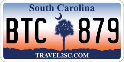 SC license plate BTC879