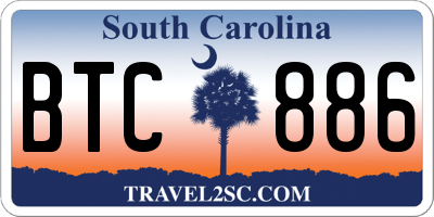 SC license plate BTC886