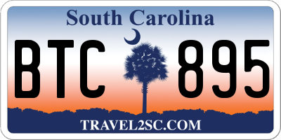 SC license plate BTC895