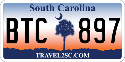 SC license plate BTC897