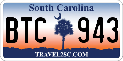 SC license plate BTC943