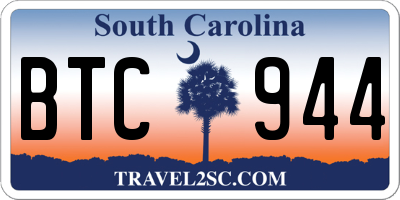 SC license plate BTC944