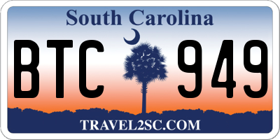 SC license plate BTC949