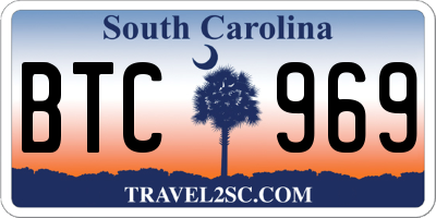 SC license plate BTC969