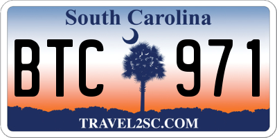 SC license plate BTC971