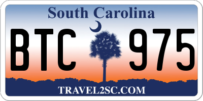 SC license plate BTC975