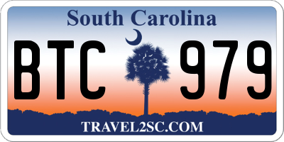 SC license plate BTC979