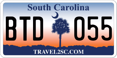 SC license plate BTD055