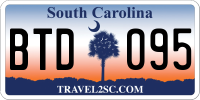 SC license plate BTD095