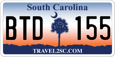 SC license plate BTD155