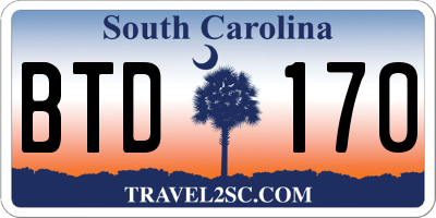 SC license plate BTD170
