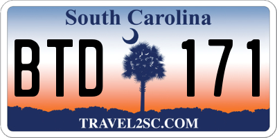 SC license plate BTD171