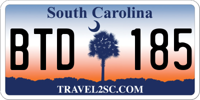 SC license plate BTD185