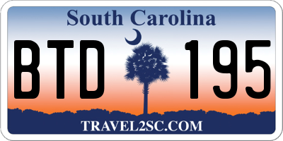 SC license plate BTD195