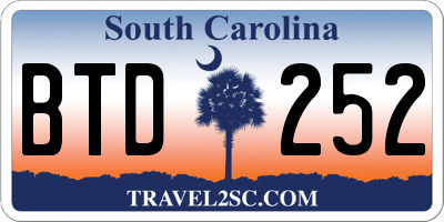 SC license plate BTD252
