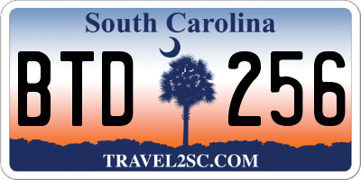 SC license plate BTD256