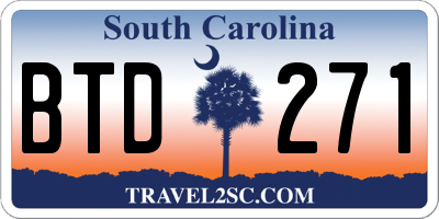 SC license plate BTD271