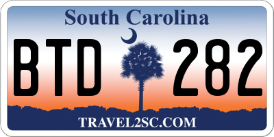 SC license plate BTD282