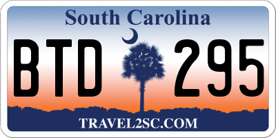 SC license plate BTD295